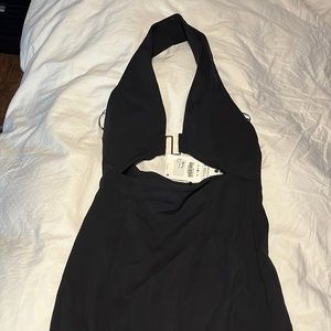 Black low cut party dress